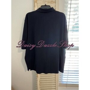 Tri Mountain 3XLT (Big‎ & Tall) Short Sleeve Polo Button Up Navy Blue